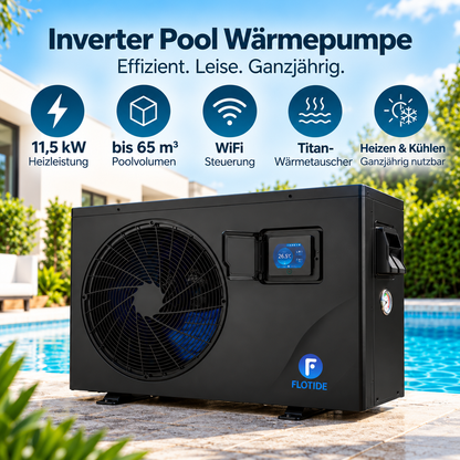 Inverter Pool Wärmepumpe 11,5 kW – WiFi | bis 50 m³
