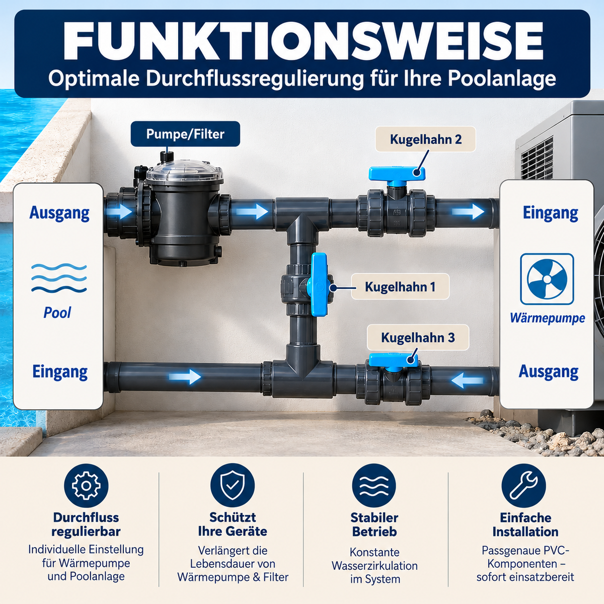 Pool Bypass Set Basic Deluxe