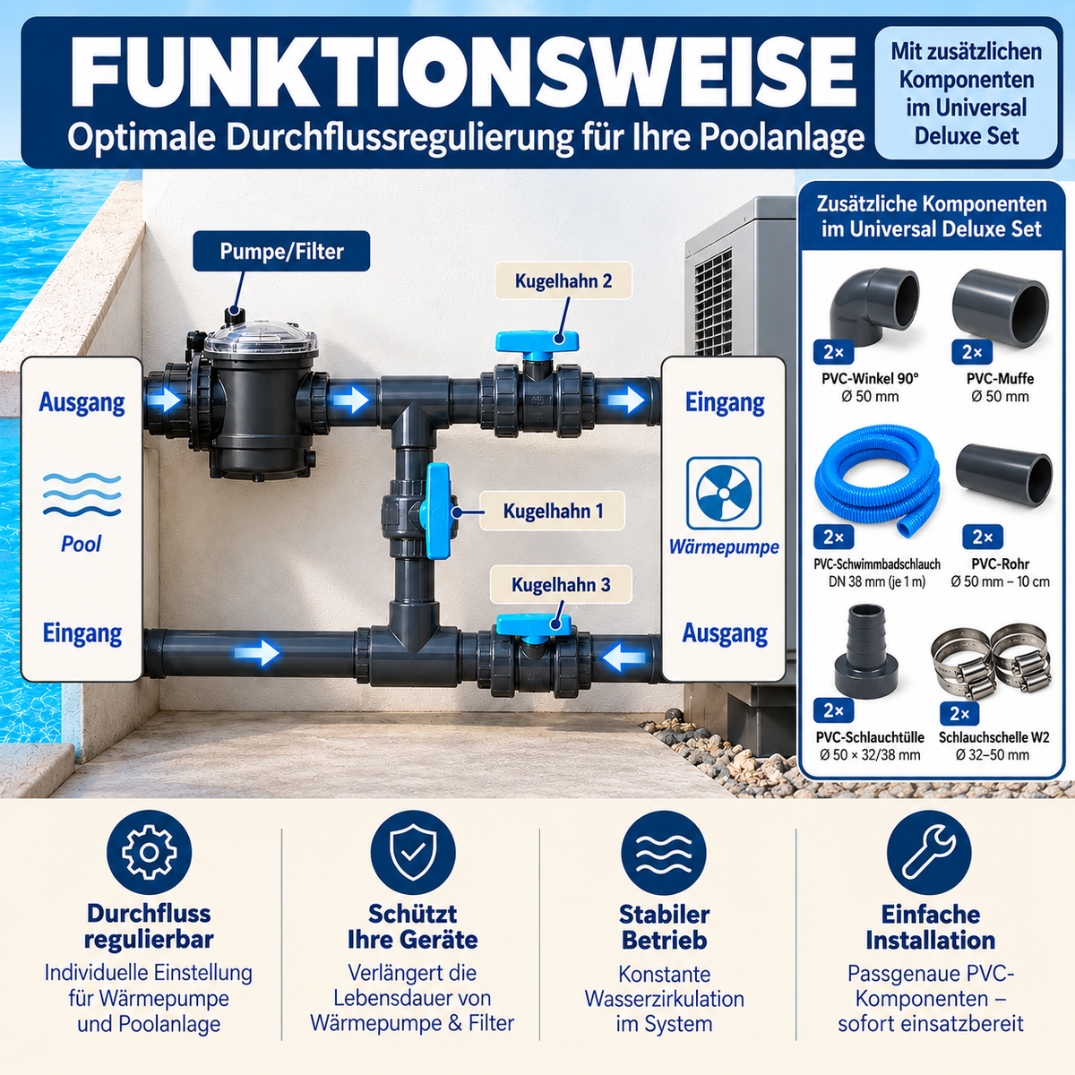 Pool Bypass Set Universal Deluxe