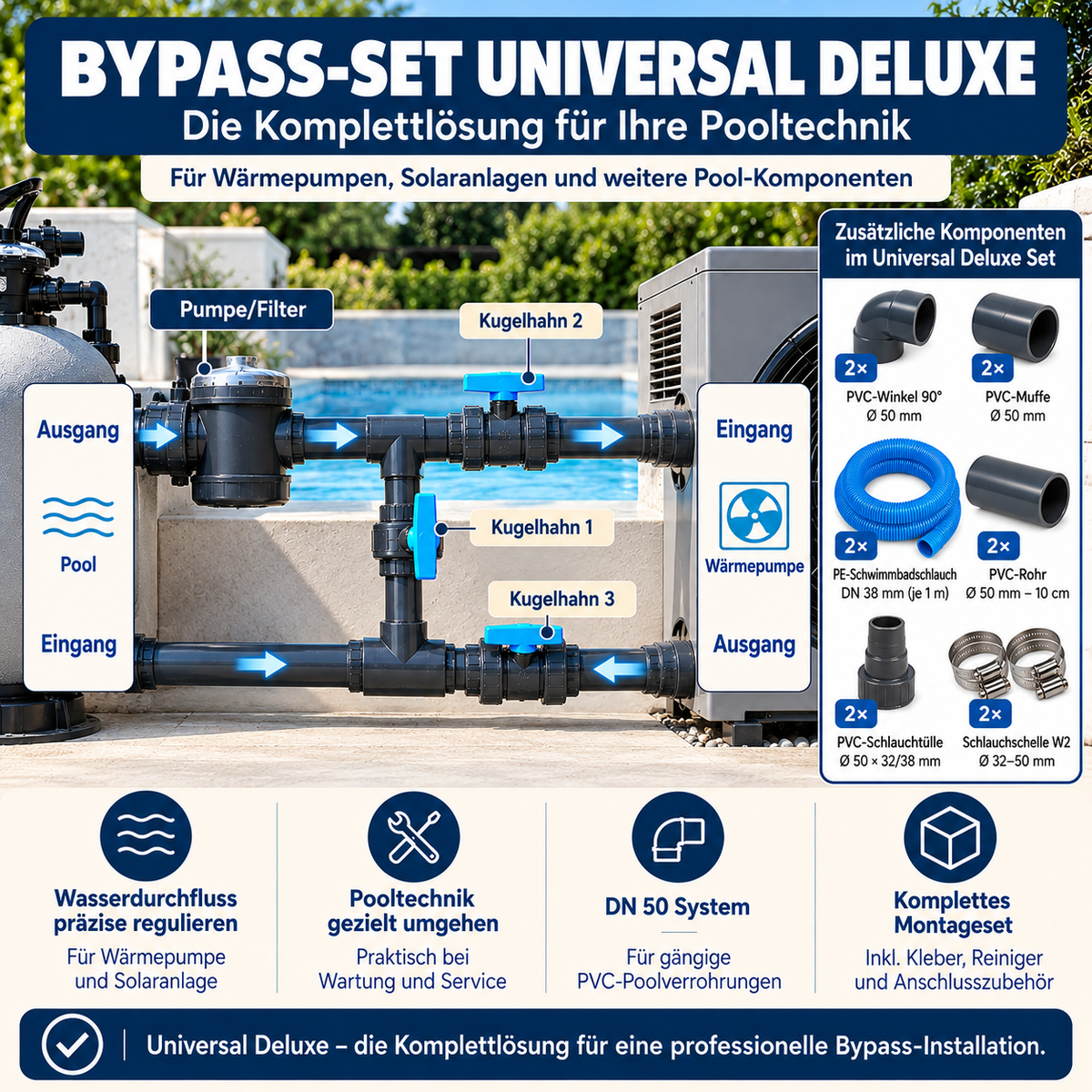 Pool Bypass Set Universal Deluxe