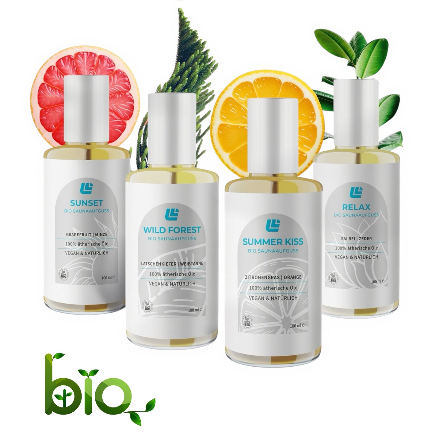 Bio Saunaaufguss 4er Set