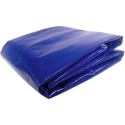 Pool Abdeckplane RUND | Blau/Schwarz